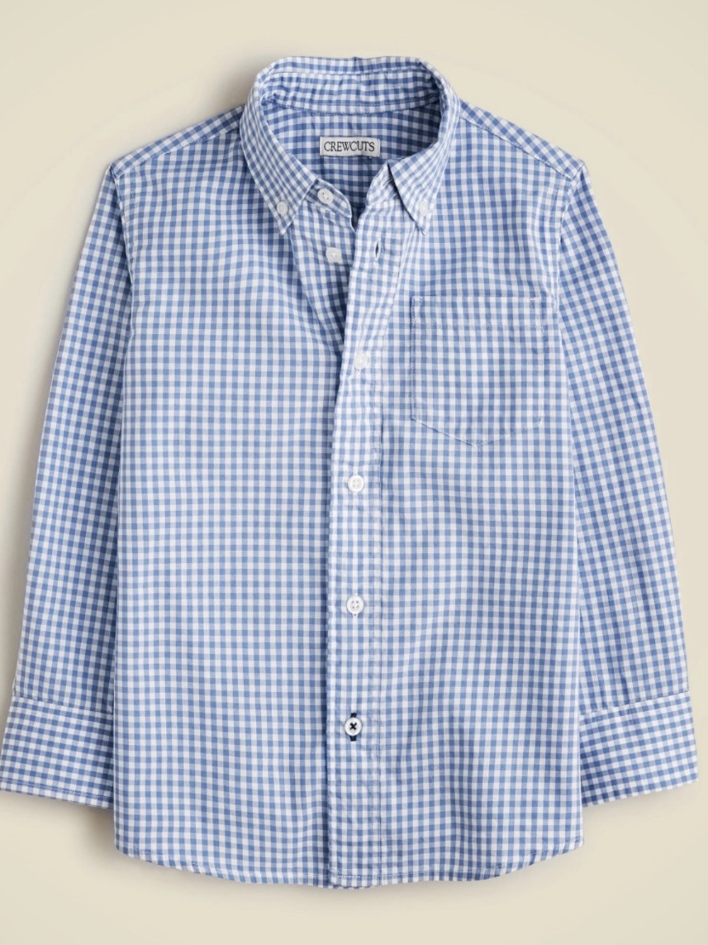 Crewcuts Light Blue Gingham Button-Down Shirt